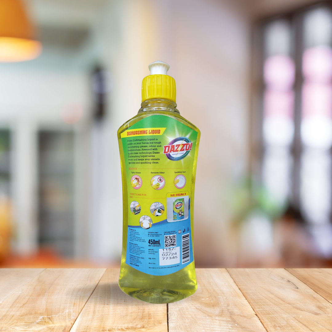 Dazzo Dishwashing Liquid 450mL Bottle